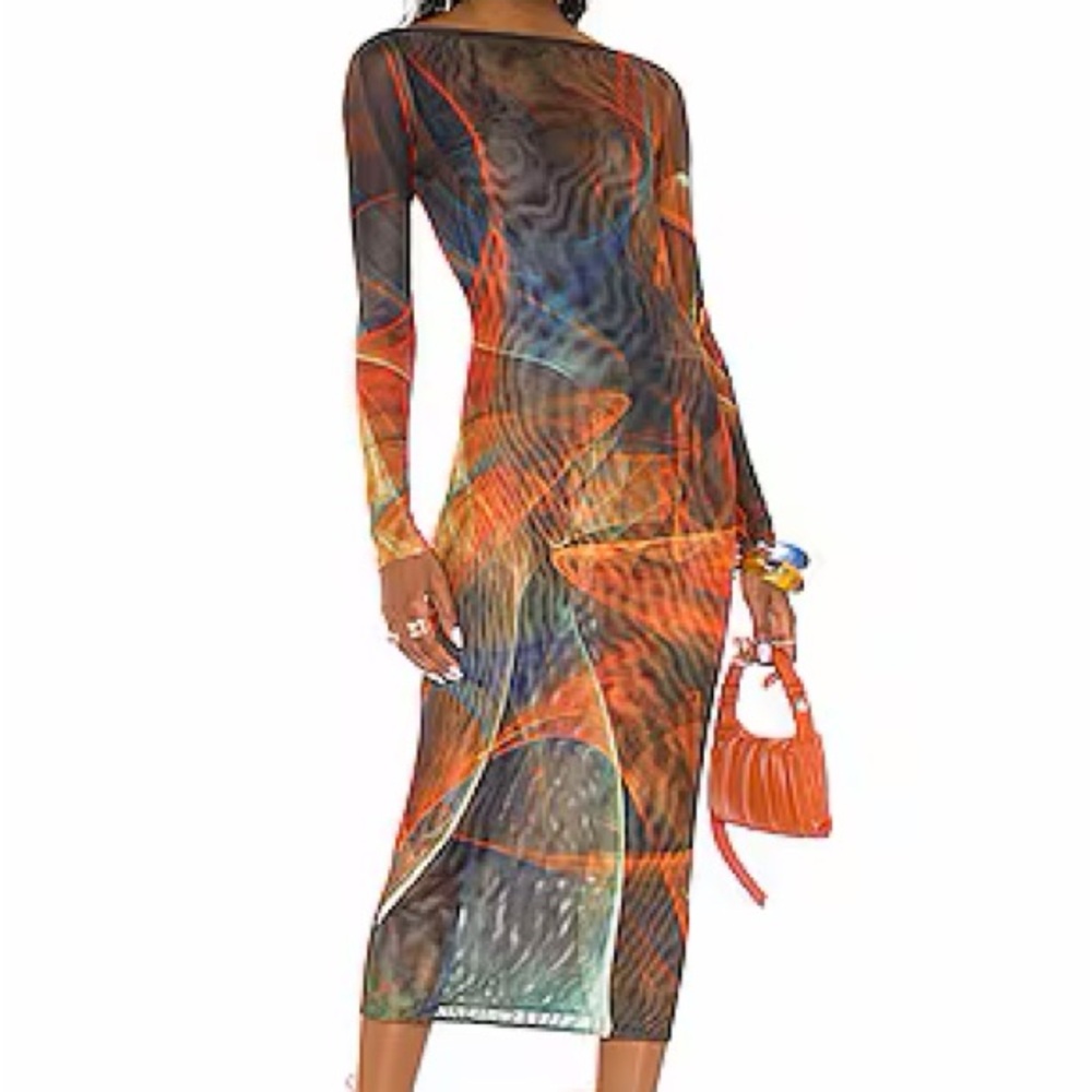 Farai London Vibrant Long Sleeve Dress